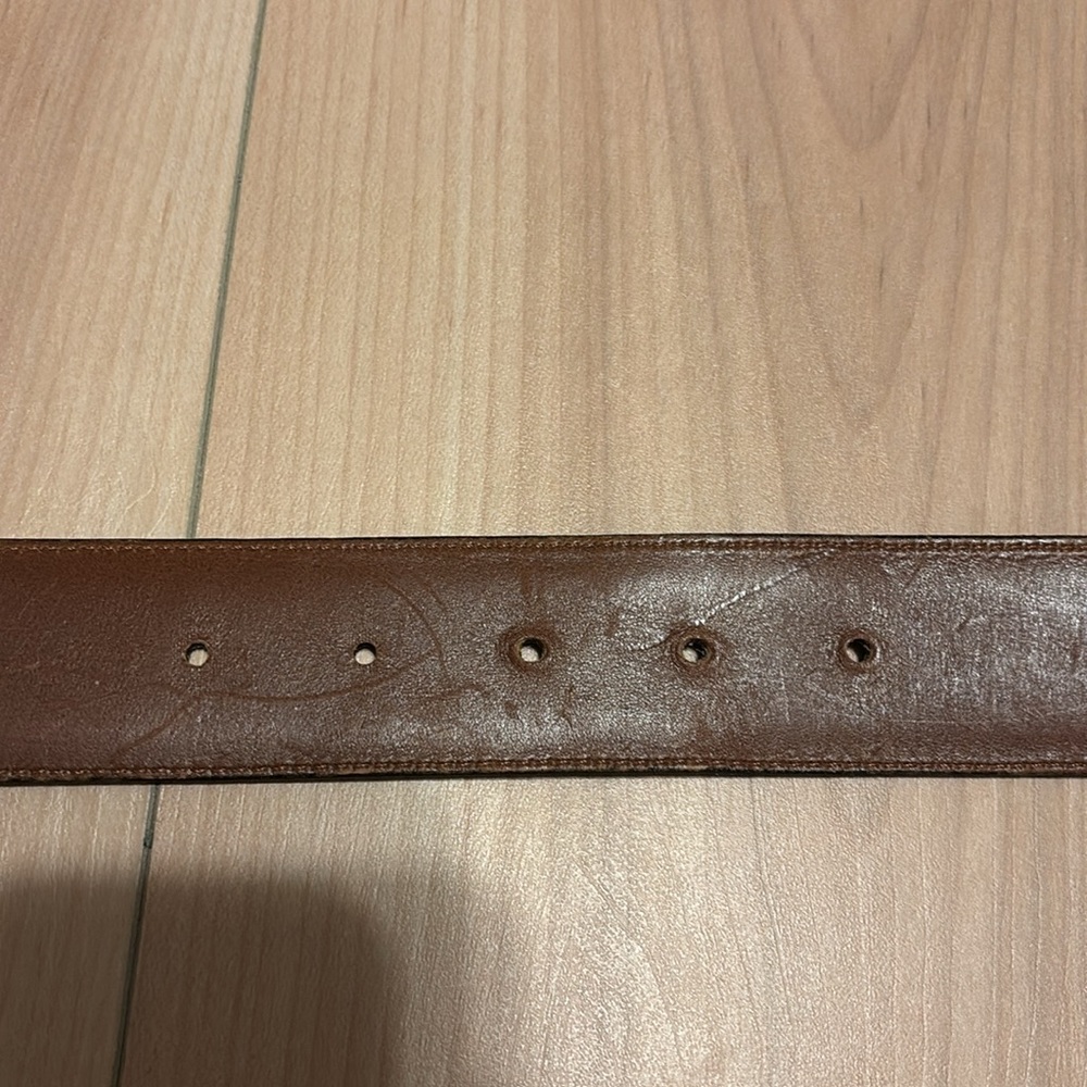 Coach Black Leather Belt Size Large. Brass Buckle. - Picture 6 of 6